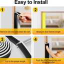 Litaibai Large Size Weather Stripping Door Seal for Larger Gaps, 40FT Kerf Door Seal Strip, No Glue, Easy Groove Installation, Soundproof & Weatherproof for Exterior Doors