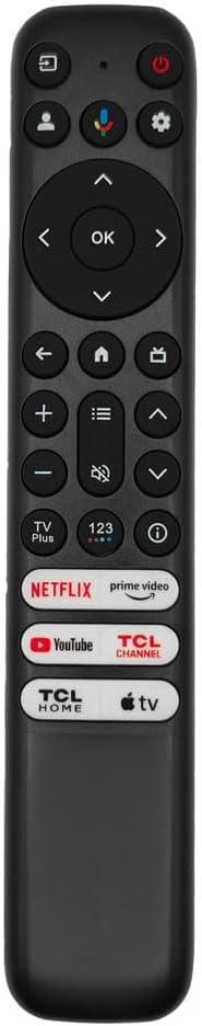 RC813 Replacement Remote for All TCL Android/Google TVs, Compatible with Q/S/FHD/UHD/QLED Series Without Voice Command