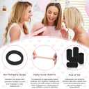 Hair Ties 100 Pack No Damage, Seamless Hair Bands Elastics Hair Accessories for Curly and Thick Heavy Women Girls (Blonde)