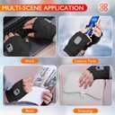 Heated Gloves for Women Rechargeable, Fingerless Rechargeable Heated Gloves, Hand Warmer Gloves, 3-Speed Adjustable Heated Fingerless Gloves, Winter Hand Warmer for Work Cycling Skiing (Medium, Black)