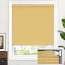 LazBlinds Cordless Cellular Shades, No Tools No Drill Blackout Honeycomb Shades Pleated Blinds for Windows, 30" W x 64" H, Yellowish-Brown
