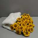 Crochet Sunflower Bouquet Blanket, Handmade Flower Blankets, 59 Inch Round Floral Knitted Gifts for Mother's Day, Birthday, Teacher, Friend, Home Decor, SofaFinished Product