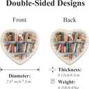 2 x Book Lovers Gifts, Book Ornament for Christmas Tree, Book Lover Christmas Ornaments, Ceramic Ornament (Book)