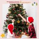 3 x Christian Christmas Ornaments - Religious Christmas Ornaments for Women - Christian Gifts for Women - Religious Bible Verse Jesus Inspirational Faith Ornament for Tree - Acrylic Ornament