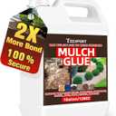 Teexpert 1 Gallon Mulch Rock Glue for Landscaping  Heavy-Duty Landscape Adhesive for Gravel, Pebbles, Wood Chips, Stone & Bark  Outdoor Binder for Garden Paths, Driveways & Yard Decor
