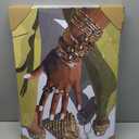 Black Girl Wall Art African Woman Canvas Wall Decor American Black Women Wall Art Black Female Pictures Fashion Abstract Poster for Home Bedroom 16x24 Inch Framed Set of 3 (Black Hands Prints)