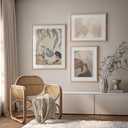 18x24 Poster Frame, 18x24 Solid Oak Picture Frames Matted to 16x20, 24x18 Natural Wooden Frame Horizontal or Vertical Wall Mounting, Set of 3