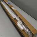 White Tension Curtain Rods 41-146 In Extra Long Outdoor Patio Curtain Rods No Drilling Adjustable Heavy Duty Tension Rods for Windows Bathroom Living Room Curtains, Rod Diameter 1.26In