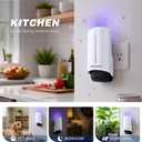 2 Plug-in Flying Insect Traps & 10 Refills, Effective Fly Trap for Indoor Use, Small Bug Catcher with Purple Light for Fruit Flies, Gnats, Moths and Mosquitoes