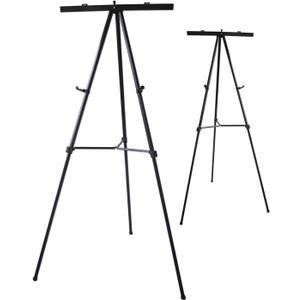 Lightweight Aluminum Flip-Chart Presentation Easel (2-Pack, Black)