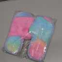 Fluffy Slippers for Kids Girls Furry Slides Open Toe Home Indoor Shoes 28-29