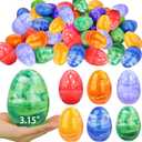 TURNMEON 72 Pcs 3.15" Galaxy Large Easter Eggs Bulk Empty Plastic Fillable for Filling Treats, Easter Eggs Hunt, Easter Basket Stuffers Fillers, Easter Party Favor, Classroom Prize Supplies