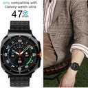Compatible With Galaxy Watch Ultra Bands 47mm (2025/2024) Men Business Casual Ultrathin Magnetic Metal Stainless Steel Galaxy Watch 7 Ultra Bands
