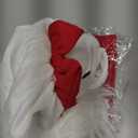 Baby Girl Christmas Outfit Newborn Snowman Romper Dress Cute Fuzzy Warm Onesie Infant Winter Bow Velvet Clothes (A Bow White, 0-3 Months)