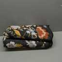 3x12ft Long Hallway Runner Rug - Non Slip Washable Floral Floor Runner for Kitchen Entryway BathroomBoho Low Pile Thin Rubber Backed Scalloped Carpet Runner (Black, 3x12)