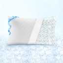 Sophia & William Cooling Bed Pillow for Sleeping (Queen Size) Adjustable Shredded Memory Foam Pillow for Side, Back and Stomach Sleepers