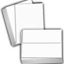 Hamilco White Cardstock Paper, Flat Cards with Envelopes  4" x 6", 80 lb Cover, Blank Postcard, Note & Invitation Cards, 100 Pack