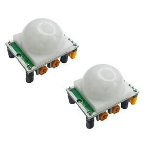 HC SR501 PIR Motion Sensor Module Infrared Motion Detector Compatible with Arduino ESP32 ESP8266 Raspberry Pi for Motion Detection and DIY Home Automation Projects, 2 Pieces