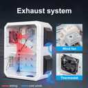 Outdoor Electrical Box with Thermostat and Fan, Cold-Rolled Steel Plate, Aluminum Alloy Back Beam, One-Piece Ventilation Design, IP65 Waterproof, Wall/Pole Mounted. (15.7" x 11.8" x 7.9")
