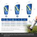 Soccer Shin Guards for Youth Kids Toddler - Soccer Shin Pads for Teens & Men, Protective Football Gear for 3-16 Years Boys Girls & Adult, World Cup Lightweight Soccer Equipment