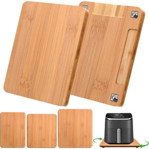 Bamboo Kitchen Appliance Sliders, Sliding Tray for Coffee Maker, Countertop Appliance Slider with 360 Rolling Wheels, Counter Slider Tray for Coffee Pot, Kitchen Aid Mixer (14" x 12")