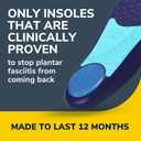 Dr. Scholls Plantar Fasciitis Relief Orthotic Insoles for Women - The Only Proven Insole to Stop Plantar Fasciitis from Coming Back, Immediately Relieves Pain, Heel Spurs, Arch Support Inserts Women's One Size (Pack of 1), Blue