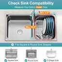GSlife Mini in Sink Dish Drying Rack - Stainless Steel Small Dish Drainer for RV Kitchen Apartment Sink, 9.5" W x 13.4" L
