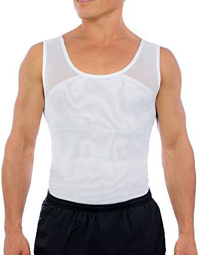 Esteem Apparel Original Men's Chest Compression Shirt to Hide Gynecomastia Moobs Shapewear L