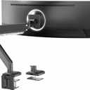 VIVO Premium Aluminum Monitor Arm for Ultrawide Screens up to 49 inches and 33 lbs, Heavy Duty Single Desk Mount, Pneumatic Height, Max VESA 100x100, Black, STAND-V101G1