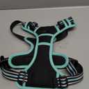 Rabbitgoo Dog Harness No Pull with 2 Leash Clips, Adjustable Soft Padded, Reflective Oxford No Choke Pet Vest with Easy Control Handle for Medium Sized Dogs, Black & Turquoise, M