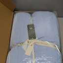 Amlie Home Waffle Cooling Comforter Twin Size, Q-Max 0.45 Reversible Lightweight Cooling Blanket for Hot Sleepers, Breathable Bedding for Night Sweats, 68"x90", Sky Blue