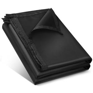 Black Waterproof Tarp Cover for Outdoor: Multi-Purpose Oxford Tarpaulin with Reinforced Webbing Loops for Camping Boat Pool Roof Tent - Durable and Tear Resistant (5ftx5ft) used