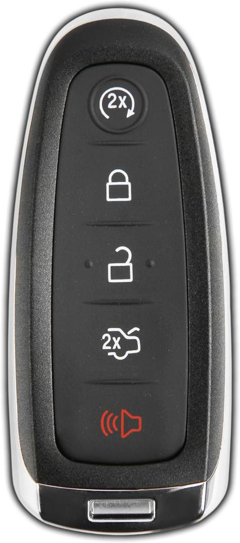 KeylessOption Key Fob Replacement for 2011 2012 2013 2014 2015 2016 2017 2018 2019 2020 Ford Escape Explorer Focus Taurus Lincoln Navigator MKX Remote, 5-Button M3N5WY8609, Locksmith Required