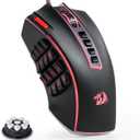 Redragon M990 MMO Gaming Mouse, 32000 DPI High Precision Wired RGB Gamer Mouse w/23 Programmable Buttons, 16 Side Macro Keys, Software Supports, Aluminum Base (Black)