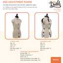 Dritz My Double Designer Adjustable Dress Form - Petite Size US 0-6 - Female Clothing Mannequin for Sewing, Fitting, and Draping - Pinnable Sewing Mannequin with 13 Dials for Fitting + 360 Hem Guide