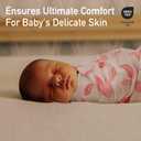 GLLQUEN BABY Muslin Swaddle Blankets 4-Pack Breathable Receiving Blankets (35" x 40") Soft Baby Blankets for Girls and Boys Newborn Essentials Muslin Burp Cloths Swaddle Wrap Baby Gift (Flower)