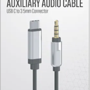 Skullcandy Jib Wired Earbuds with 3.5mm Plug, Noise Isolating Fit, Built-In Microphone Call and Track Control, Convenient for Travel - Black and Acoustic 6 Foot Braided Auxiliary Audio Cable USB-C to 3.5mm Connector