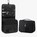 Foldable Hanging Travel Toiletry Bag,Waterproof Portable Travel Bags, Multifunction Travel Makeup Cosmetic Bag Organizer with Hanging Hook (Black)