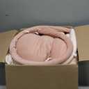 5-in-1 Baby Play Gym and Tummy Time Mat, Tummy Time Pillow & 12 Learning Cards, Plush Activity Mat with 6 Toys, Baby Gym, Convertible to Ball Pit, Baby Gift, Pink