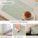 FROMHEART Faux Leather Placemats Set of 4Waterproof,Heat/Oil Stain-Resistant PU Table MatReversible,Non-Slip,Easy to Clean Place Mats for Kitchen,Dining,Indoor/Outdoor,(Light Green,11.8" x 17")