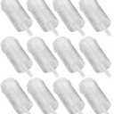 Teensery 12 Pcs Cake Push Pop Containers Clear Plastic Round Shape Push Pops with Lids