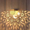 Solar Fence Light Solar Deck Lights Waterproof LED Powered Step Wall Lanterns Outdoor Decorations Warm Yellow Decorative Lighting for Garden Backyard (Black)