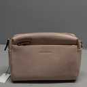 BOSTANTEN Small Crossbody Purse for Women Triple Zip Cell Phone Leather Handbag with Colored Shoulder Strap (Pink)