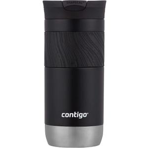 Contigo Byron Vacuum-Insulated Stainless Steel Travel Mug with Leak-Proof Lid Reusable Coffee Mug or Water Bottle BPA-Free 16oz Licorice Keeps Beverages Hot for 6 Hours or Cold for 12 Hours