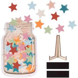 Magnetic Magnet Kids Reward Incentive Jar, Star Jar Reward Classroom & Home Behavior Management System Tool for Kids Boys & Girls Potty Training Chores Good Habits