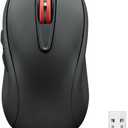 Lenovo USB-C Rechargeable Silent Mouse (WL500) - Silent Buttons, USB-C Rechargeable, Ambidextrous Grip, Adjustable DPI - Plug-and-Play 2.4G Receiver Computer Mouse (Black)