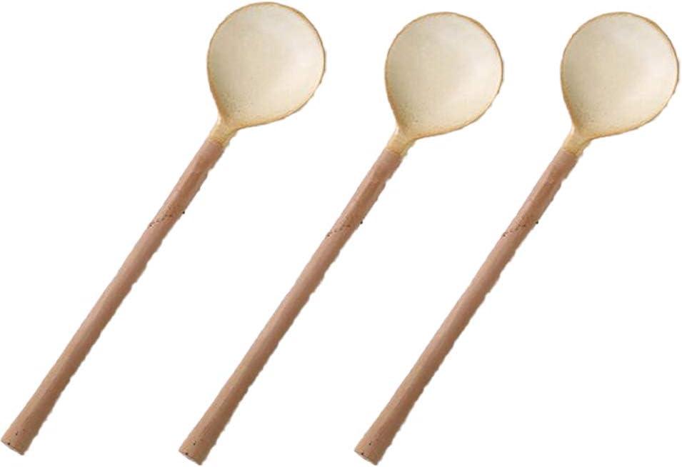 Ceramic Small Coffee Spoon 4.5inch Retro Small Porcelain Spoon Mini Teaspoons For Coffee Sugar Dessert Cute Tableware, Pack of 3