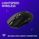 Logitech G305 Lightspeed Wireless Gaming Mouse, Hero Sensor, 12,000 DPI, Lightweight, 6 Programmable Buttons, 250h Battery, On-Board Memory, Compatible with PC, Mac - Black
