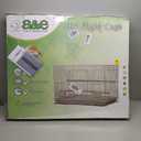 A&E Cage Co 504 Flight Bird Cage for Finches & Parakeets, 30"x18"x18" White | 2 Slide-Up Feeder Doors, Wood Perch, Slide-Out Cleaning Tray, Carry Handle, Safe Bar Spacing for Small Birds