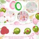 4 x 38pcs Witch Birthday Party Decorations Set Include 1pc Banner, 6pcs Hanging Swirls,18pcs Balloons,12pcs Cake Toppers and 1pc Cupcake Toppers for Pink and Green Witch Party